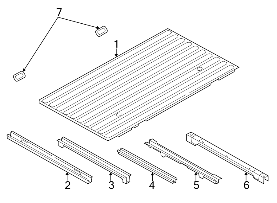 Diagram PICK UP BOX. FLOOR. for your 2003 Chrysler 300M   