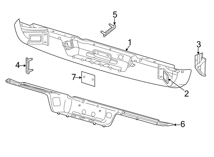 6Rear bumper. Bumper & components.https://images.simplepart.com/images/parts/motor/fullsize/TA02805.png