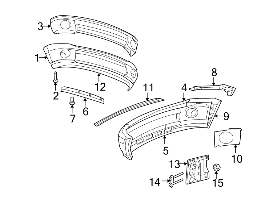 Diagram FRONT BUMPER. BUMPER & COMPONENTS. for your 2011 Chrysler 200   