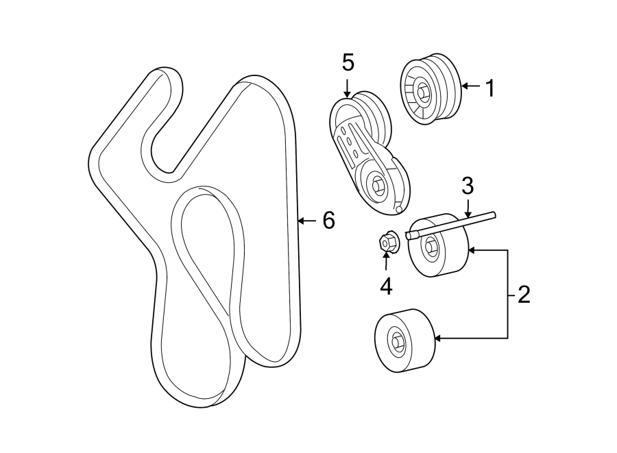 Diagram BELTS & PULLEYS. for your 2016 Jeep Wrangler   