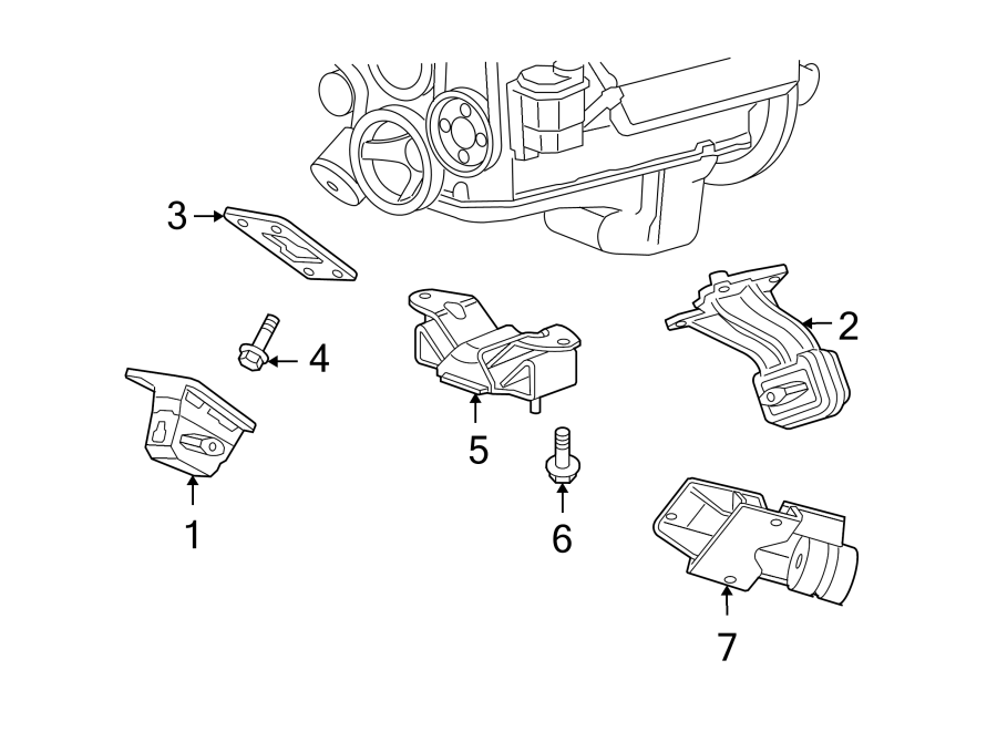 Diagram ENGINE & TRANS MOUNTING. for your 2024 Ram ProMaster 3500   