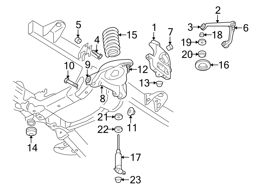 FRONT SUSPENSION. SUSPENSION COMPONENTS.