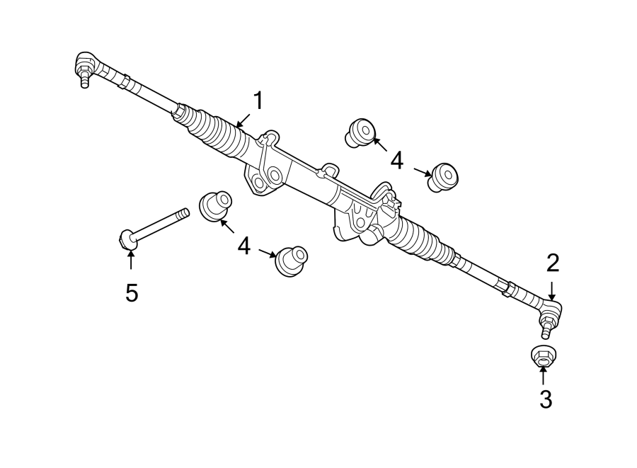 Diagram STEERING GEAR & LINKAGE. for your 2024 Ram ProMaster 1500   