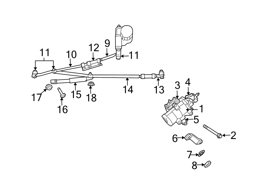 Diagram STEERING GEAR & LINKAGE. for your 1996 Dodge Ram 1500   