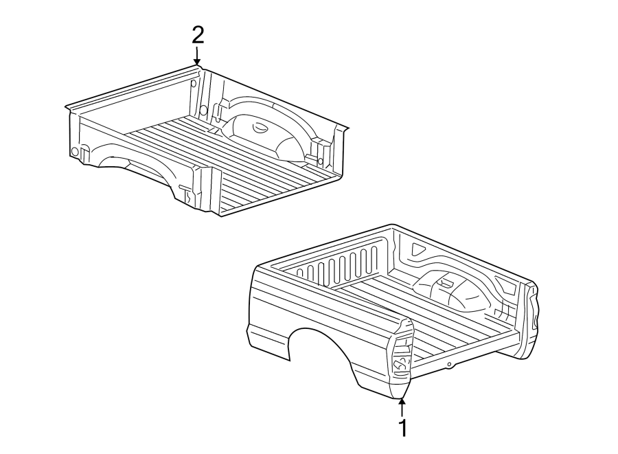 Diagram PICK UP BOX. BOX ASSEMBLY. for your 1997 Dodge Ram 3500   