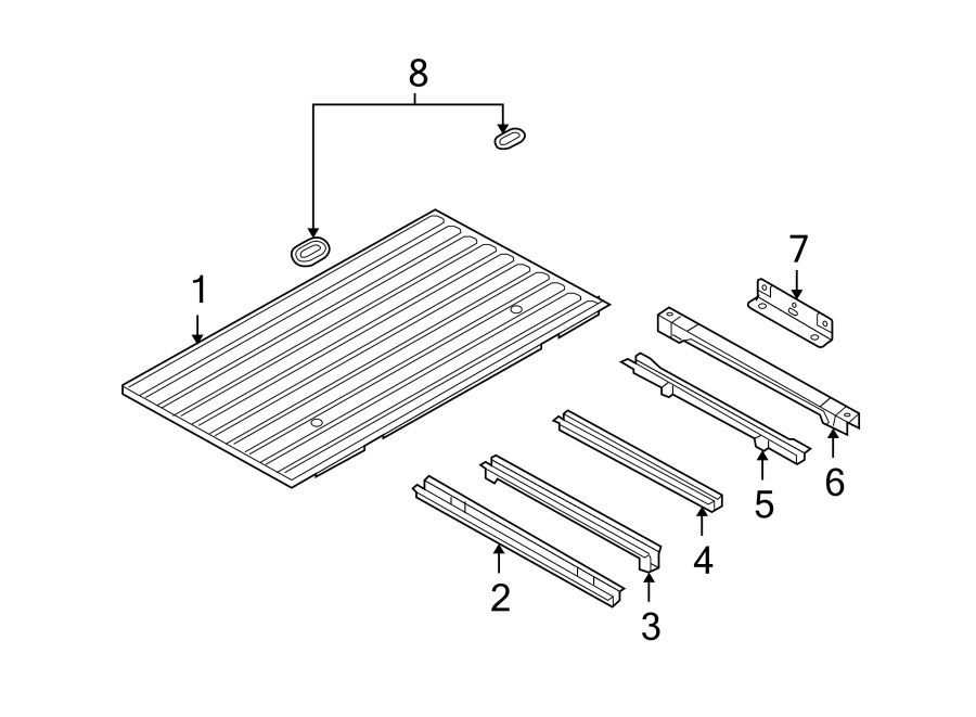 Diagram PICK UP BOX. FLOOR. for your 1998 Dodge Ram 1500   