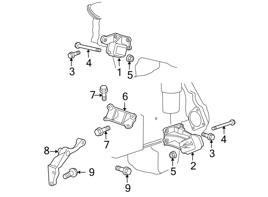 Diagram ENGINE & TRANS MOUNTING. for your 2019 Ram ProMaster 1500   