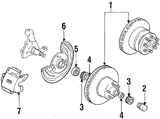 FRONT SUSPENSION. BRAKE COMPONENTS.