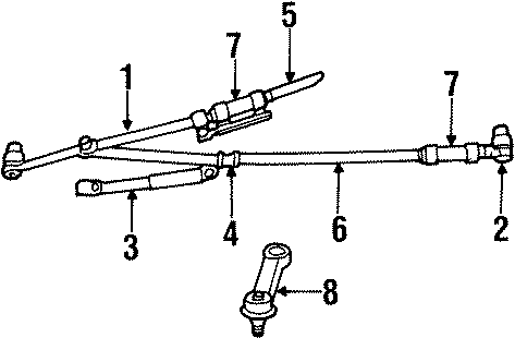 Diagram STEERING GEAR & LINKAGE. STEERING LINKAGE. for your Dodge Ram 2500  