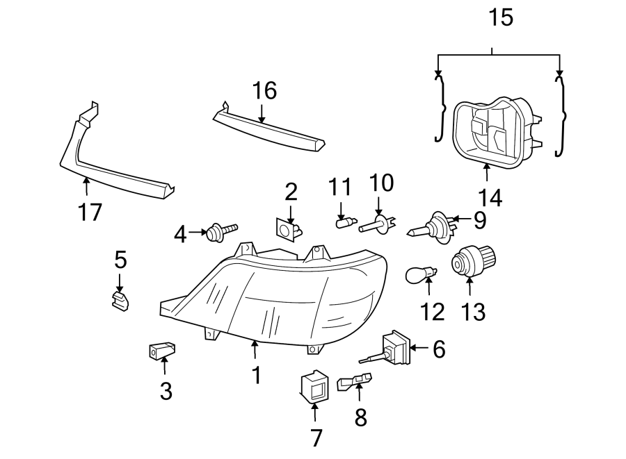 11FRONT LAMPS. HEADLAMP COMPONENTS.https://images.simplepart.com/images/parts/motor/fullsize/TB03015.png