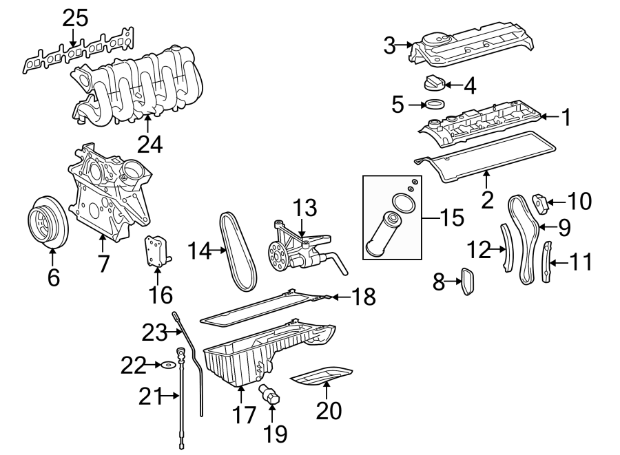 Diagram ENGINE PARTS. for your Dodge Sprinter 2500  