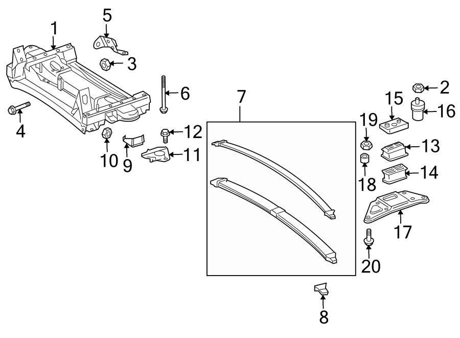 3Front suspension. Pick up box. Suspension mounting.https://images.simplepart.com/images/parts/motor/fullsize/TB03220.png