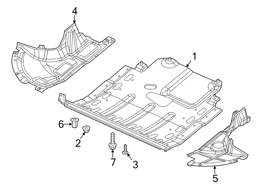 Diagram RADIATOR SUPPORT. SPLASH SHIELDS. for your 2020 Ram ProMaster 3500   