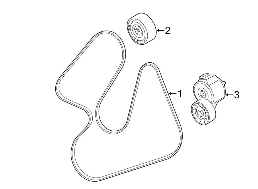 Diagram BELTS & PULLEYS. for your 2010 Jeep Wrangler   