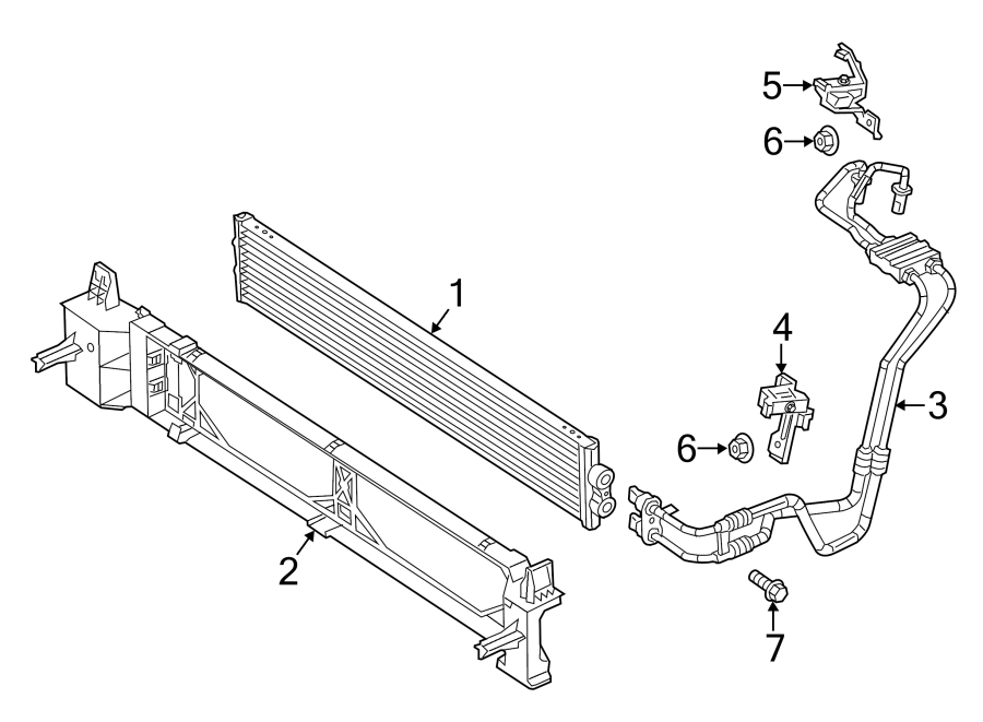 Diagram TRANS OIL COOLER. for your 2016 Ram ProMaster 3500 3.0L EcoDiesel DIESEL A/T Base Standard Cargo Van 