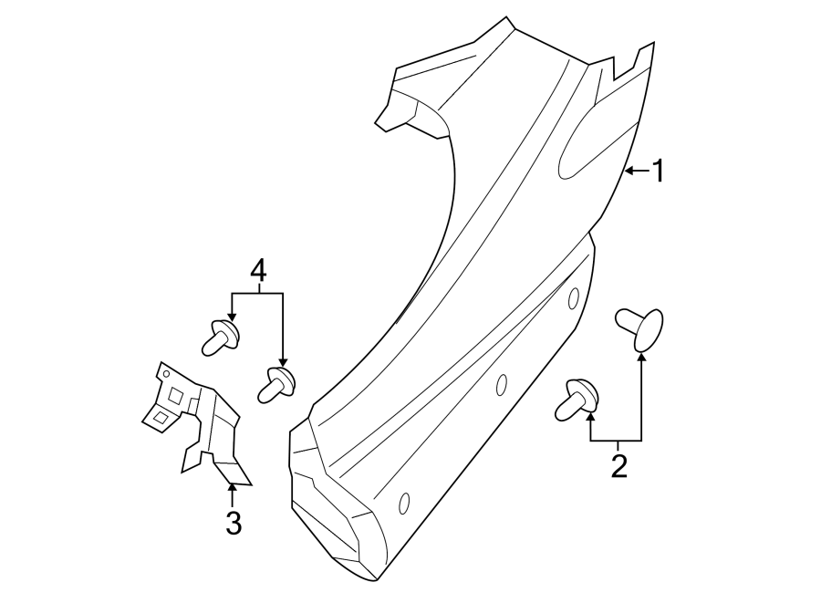 Diagram FENDER & COMPONENTS. for your 2020 Ram ProMaster 3500  Base Cutaway Van 