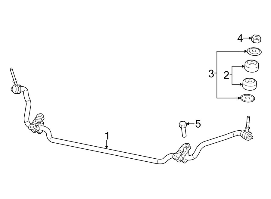 Diagram Front suspension. Stabilizer bar & components. for your Ram ProMaster 1500  