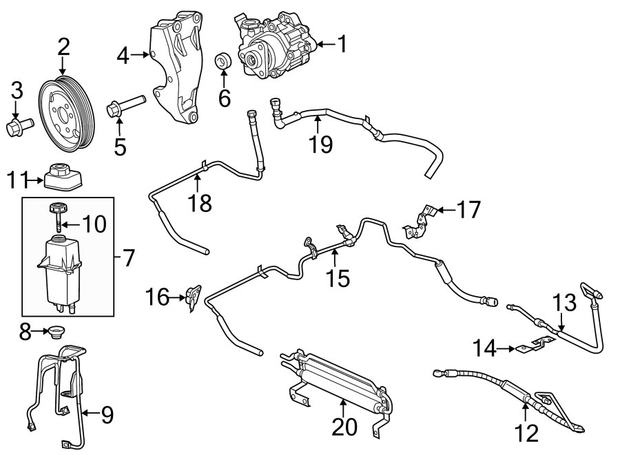 Diagram STEERING GEAR & LINKAGE. PUMP & HOSES. for your 2018 Ram ProMaster 3500   