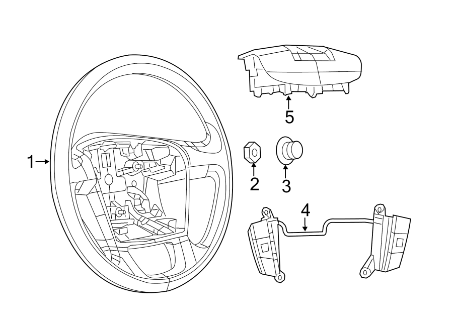 STEERING WHEEL & TRIM. Diagram