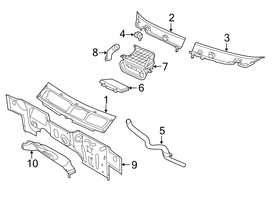 Diagram Cowl. for your Ram ProMaster 3500  