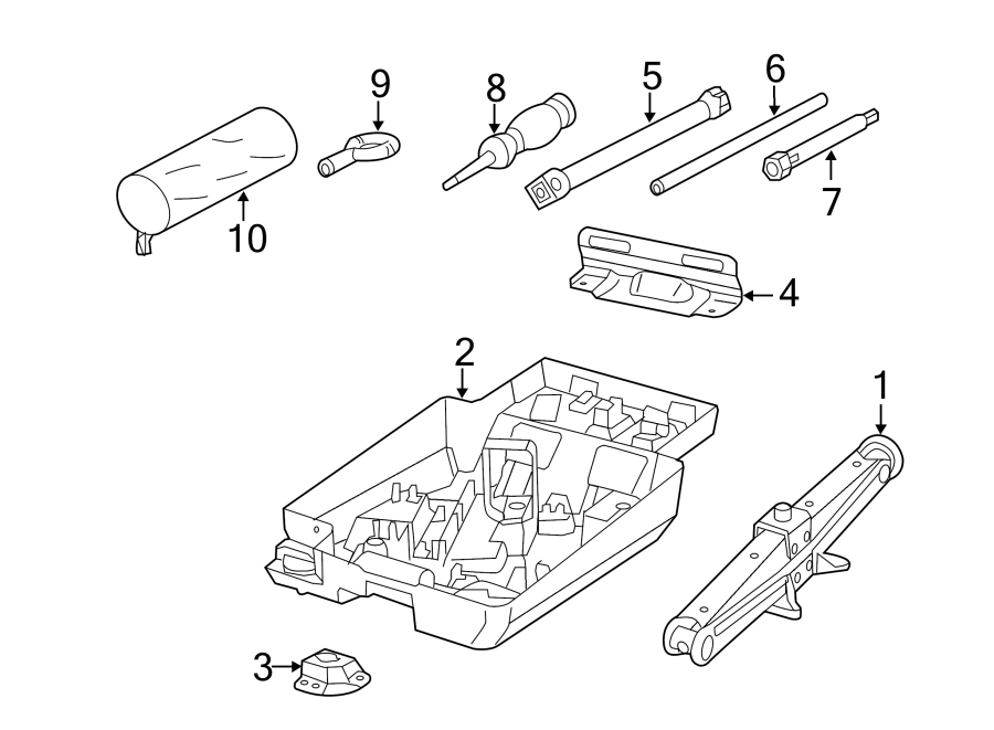 Diagram SEATS & TRACKS. JACK & COMPONENTS. for your 2001 Chrysler 300M   