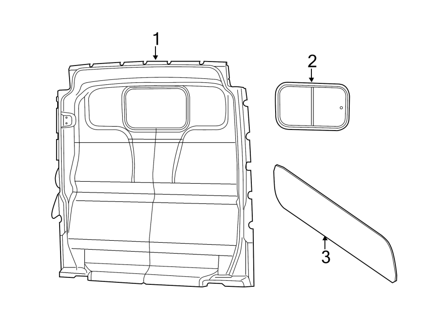 Diagram PILLARS. ROCKER & FLOOR. PARTITION PANEL. for your 2019 Ram ProMaster 3500   