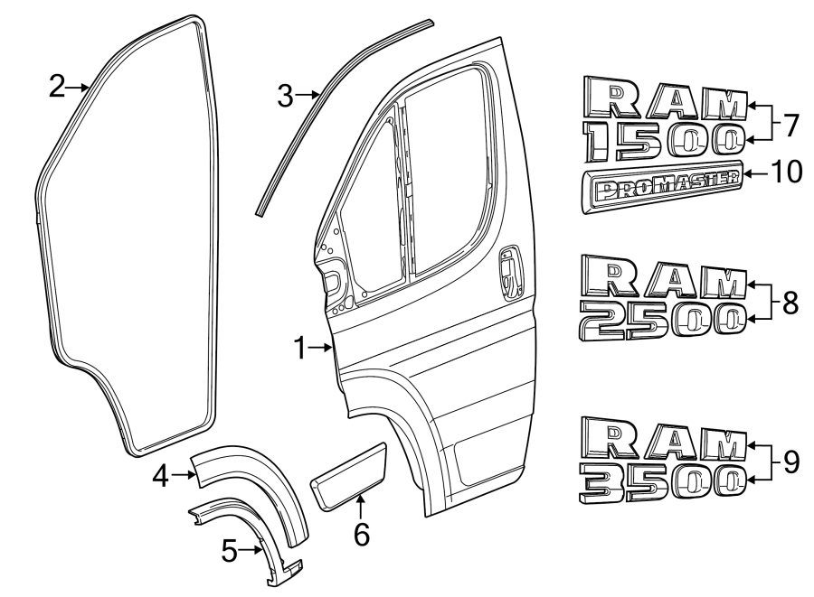 10FRONT DOOR. DOOR & COMPONENTS. EXTERIOR TRIM.https://images.simplepart.com/images/parts/motor/fullsize/TB14620.png