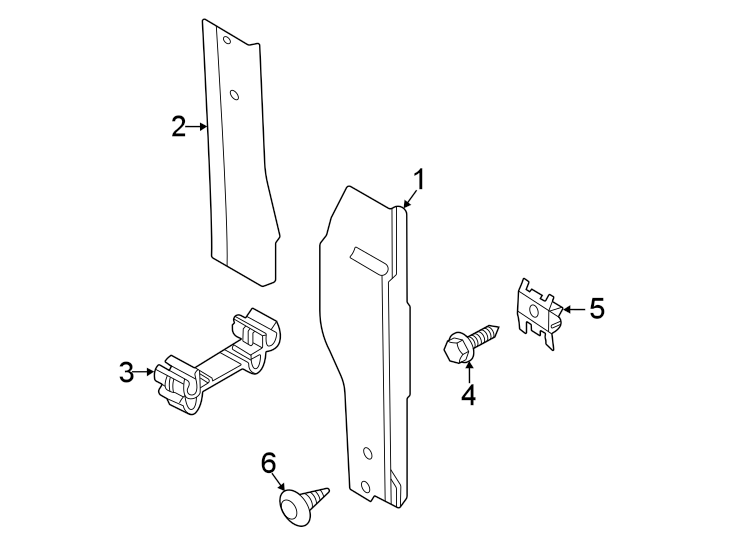 Diagram SIDE PANEL. INTERIOR TRIM. for your 2020 Ram ProMaster 3500   