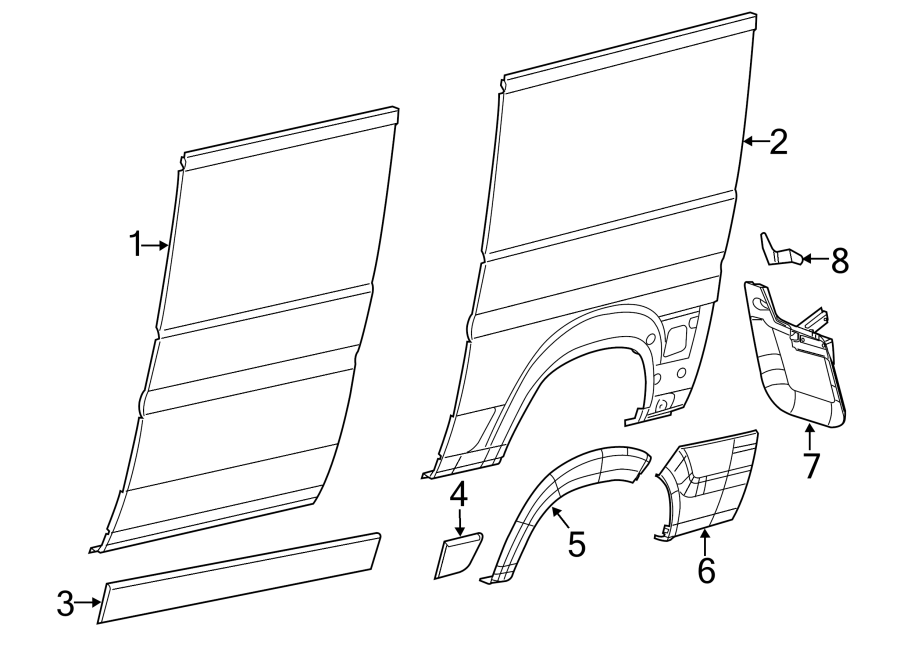 3EXTERIOR TRIM. SIDE PANEL & COMPONENTS.https://images.simplepart.com/images/parts/motor/fullsize/TB14710.png