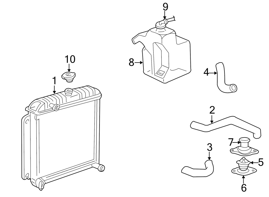 Diagram RADIATOR & COMPONENTS. for your 2017 Jeep Wrangler   