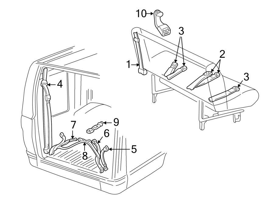 9RESTRAINT SYSTEMS. REAR SEAT BELTS.https://images.simplepart.com/images/parts/motor/fullsize/TB94430.png