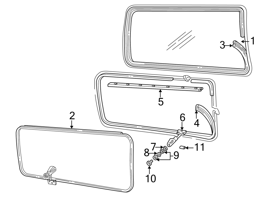 1SIDE LOADING DOOR. GLASS & HARDWARE.https://images.simplepart.com/images/parts/motor/fullsize/TB94590.png