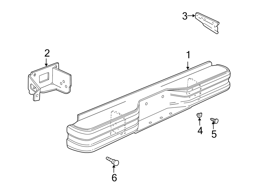 4Rear bumper. Bumper & components.https://images.simplepart.com/images/parts/motor/fullsize/TB94890.png