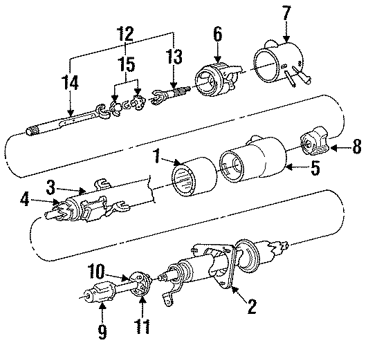 STEERING COLUMN. HOUSING & COMPONENTS. SHAFT & INTERNAL COMPONENTS. SHROUD. SWITCHES & LEVERS. Diagram