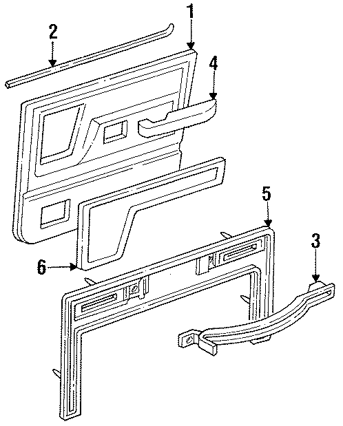 DOOR. INTERIOR TRIM. Diagram