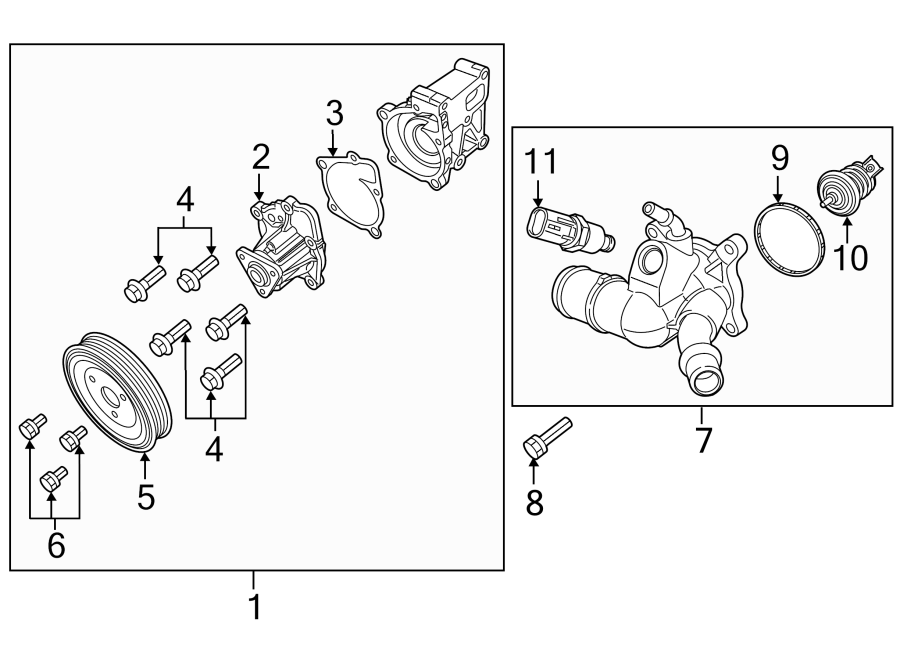 Diagram Water pump. for your 2017 Ram ProMaster 3500   