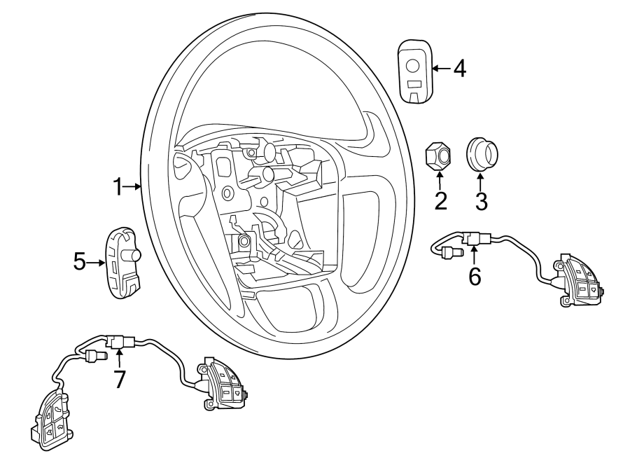 STEERING WHEEL & TRIM. Diagram