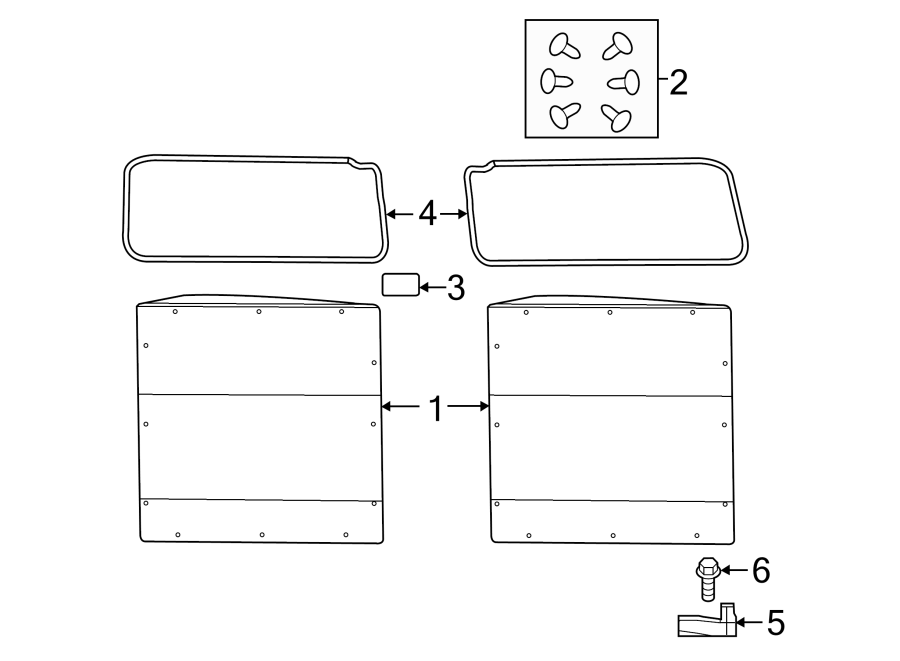 Diagram BACK DOOR. INTERIOR TRIM. for your 2015 Ram ProMaster 3500  Base Extended Cargo Van 