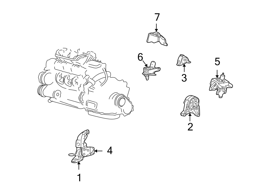 ENGINE / TRANSAXLE. ENGINE & TRANS MOUNTING.