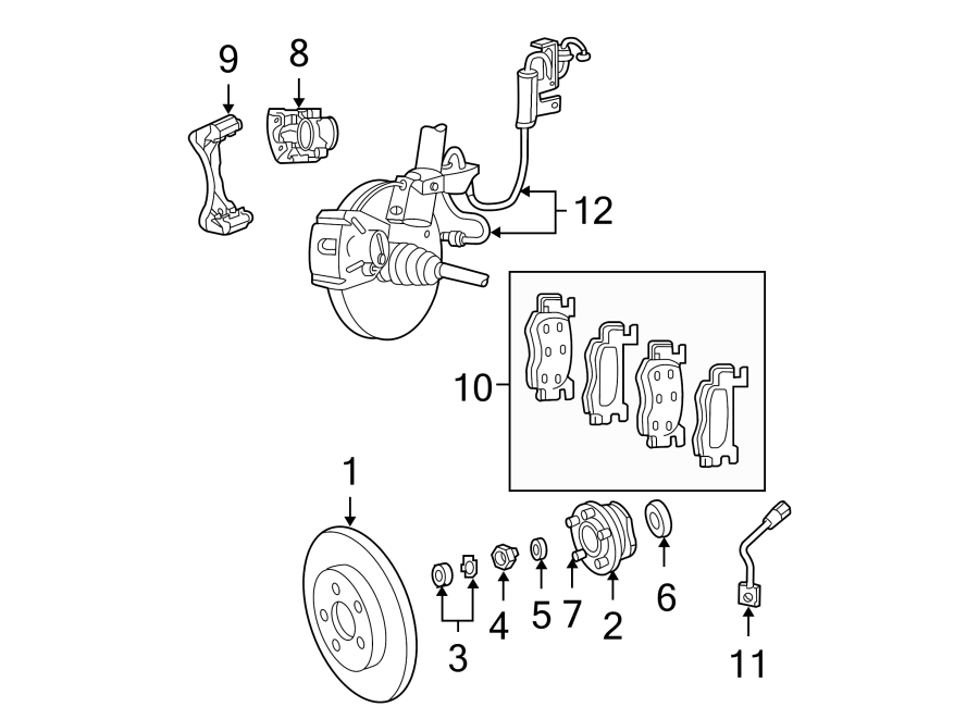 12FRONT SUSPENSION. BRAKE COMPONENTS.https://images.simplepart.com/images/parts/motor/fullsize/TE01365.png