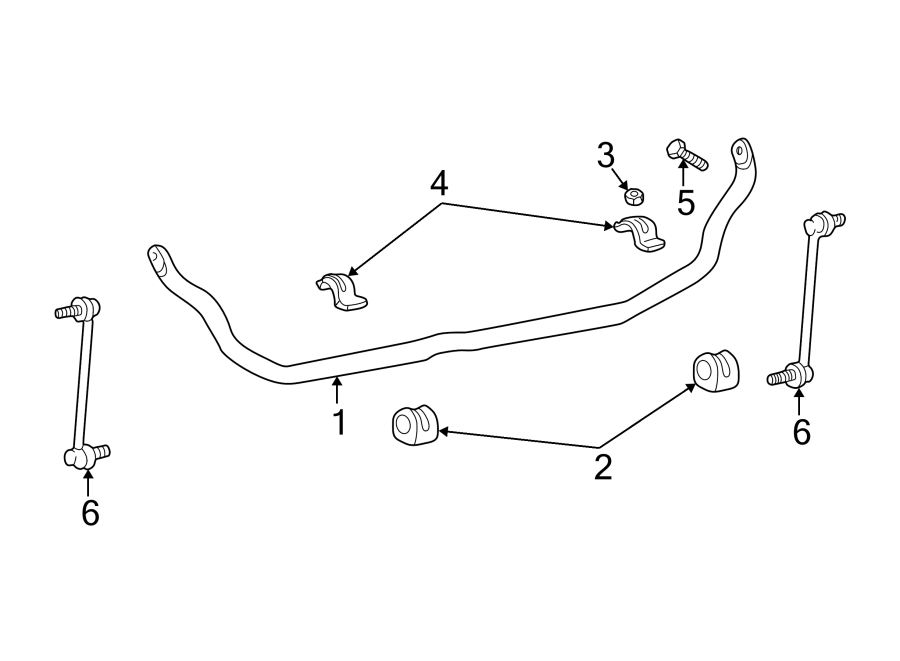 FRONT SUSPENSION. STABILIZER BAR & COMPONENTS.