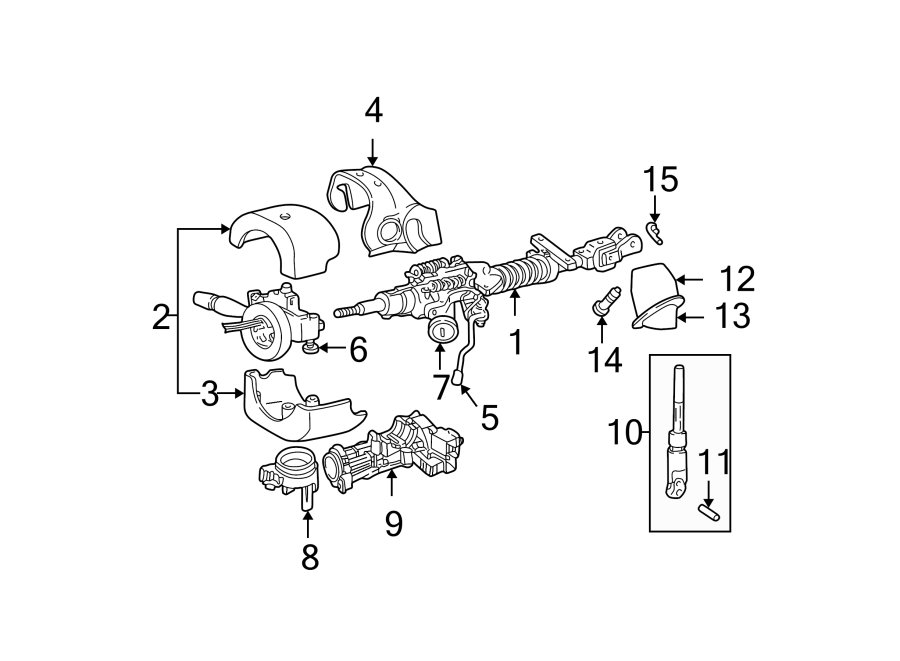 10HOUSING & COMPONENTS. SHAFT & INTERNAL COMPONENTS. SHROUD. STEERING COLUMN ASSEMBLY. SWITCHES & LEVERS.https://images.simplepart.com/images/parts/motor/fullsize/TE01405.png