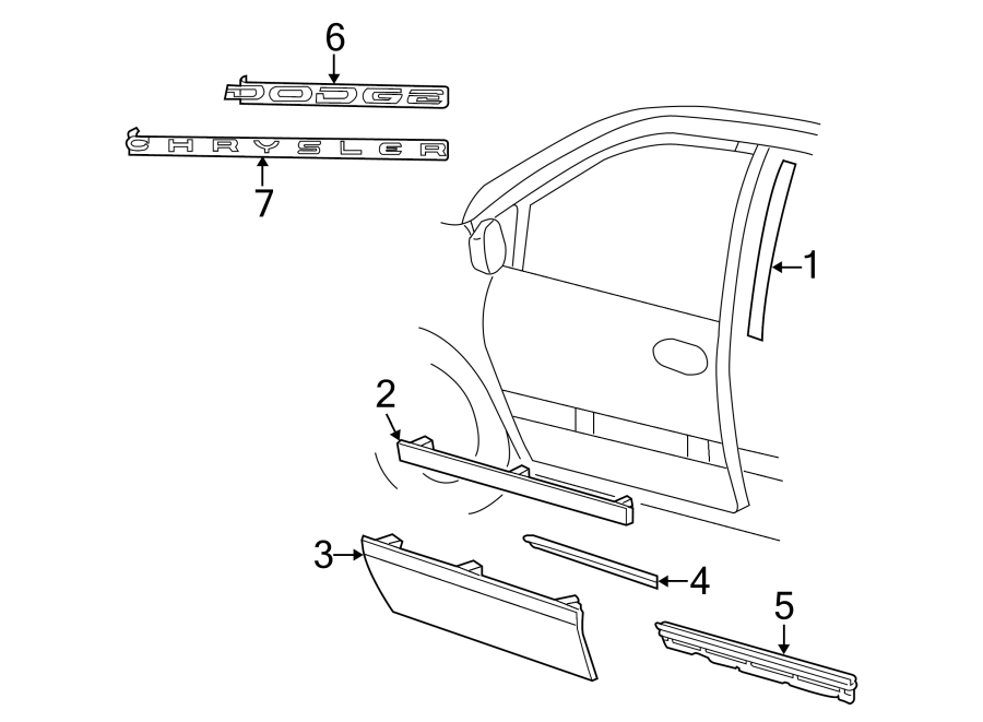 6FRONT DOOR. EXTERIOR TRIM.https://images.simplepart.com/images/parts/motor/fullsize/TE01580.png