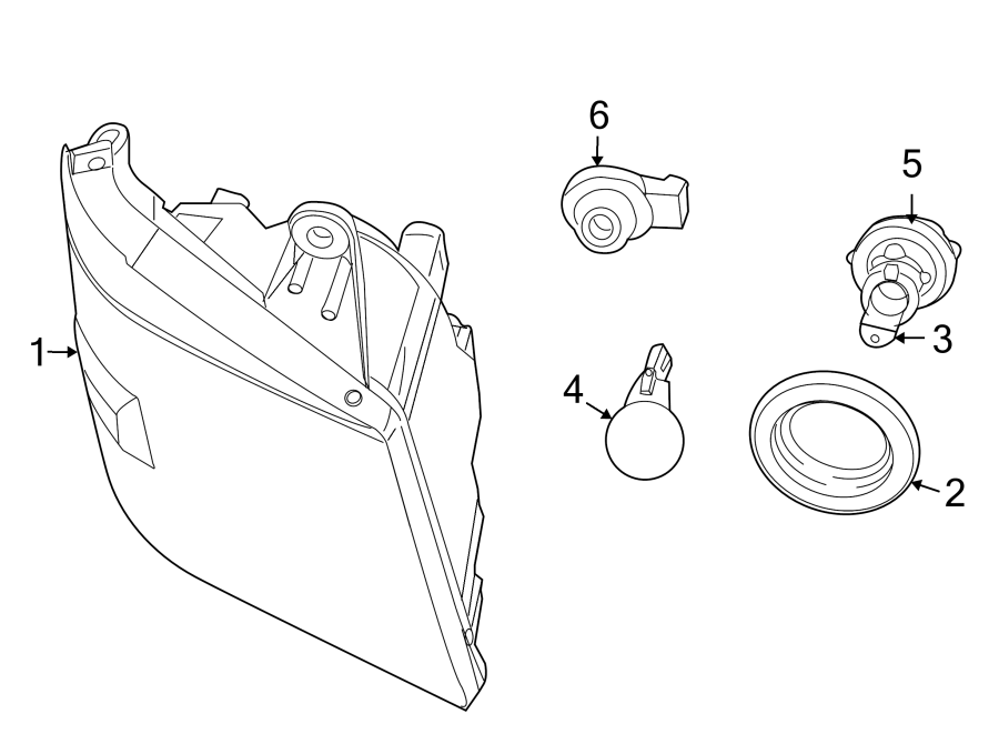 FRONT LAMPS. HEADLAMP COMPONENTS.