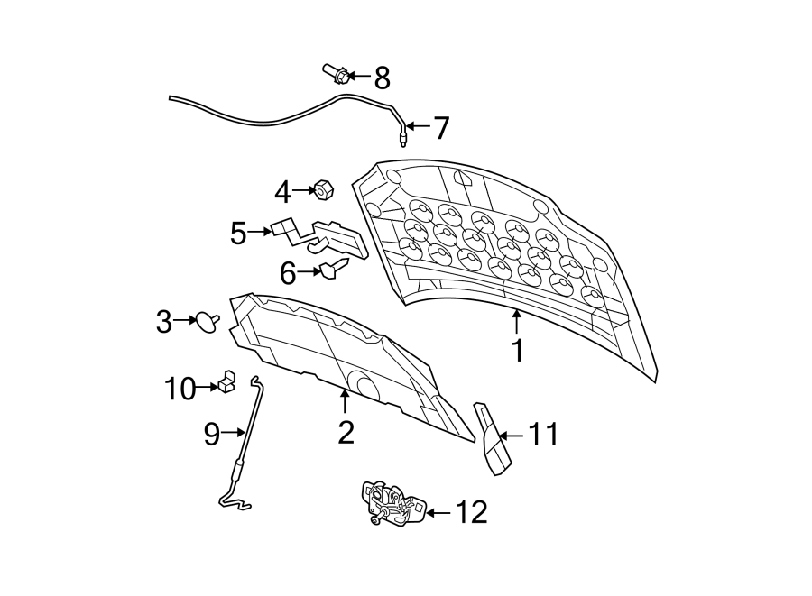 Diagram HOOD & COMPONENTS. for your 2023 Ram ProMaster 3500   