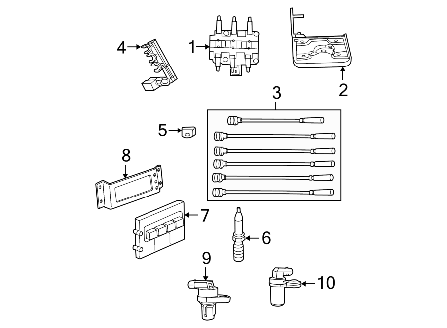 Diagram IGNITION SYSTEM. for your Chrysler Town & Country  