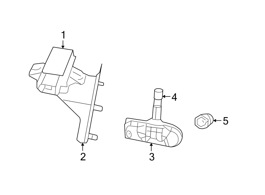 Diagram TIRE PRESSURE MONITOR COMPONENTS. for your Ram C/V  