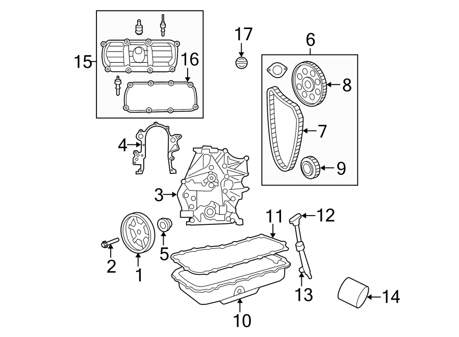 Diagram ENGINE / TRANSAXLE. ENGINE PARTS. for your 2017 Ram ProMaster 3500   