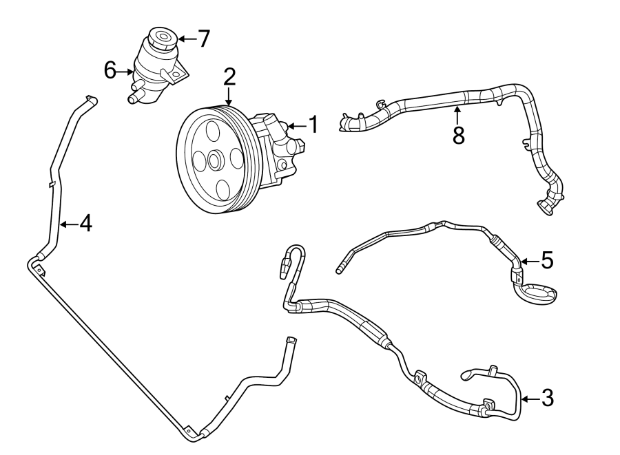 Diagram STEERING GEAR & LINKAGE. PUMP & HOSES. for your 2016 Ram ProMaster 3500   