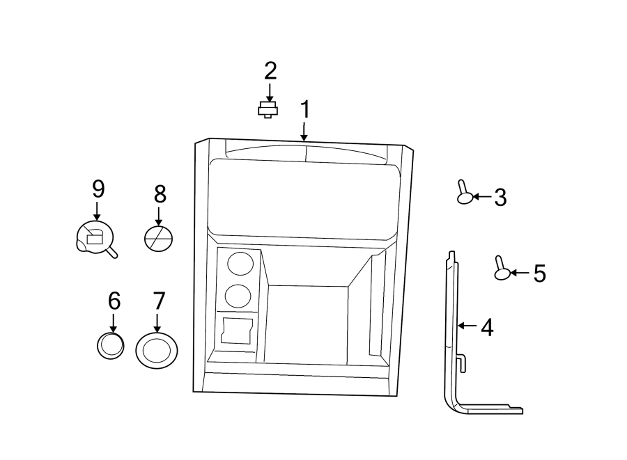 Diagram FRONT CONSOLE. for your 2011 Chrysler 200   